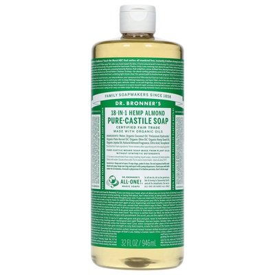 OG3 Dr Bronners Almond Pure Castile Soap 32 OZ [UNFI #55949] T