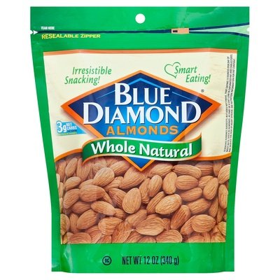 Blue Diamond Whole Natural Almonds 6/12 OZ [UNFI #45616]