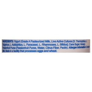Ellenos Passion Fruit, Greek Yogurt 8/5.3 OZ [UNFI #37222]