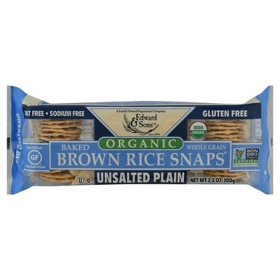 OG2 Brown Rice Snaps Plain Ns 12/3.5 OZ [UNFI #36183]
