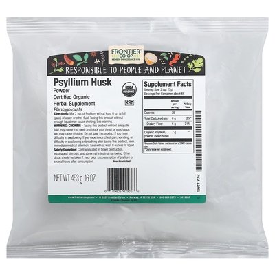 OG2 Frontier Psyllium Seed Husk Pwdr 1 LB [UNFI #08551]