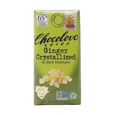 Chocolove Dark Choc Crystal Ginger 12/3.2 OZ [UNFI #30400]