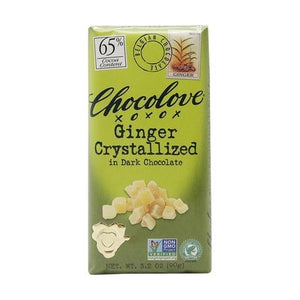Chocolove Dark Choc Crystal Ginger 12/3.2 OZ [UNFI #30400]