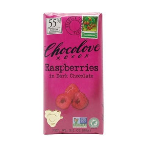 Chocolove Dark Choc Raspberry 12/3.1 OZ [UNFI #30529]