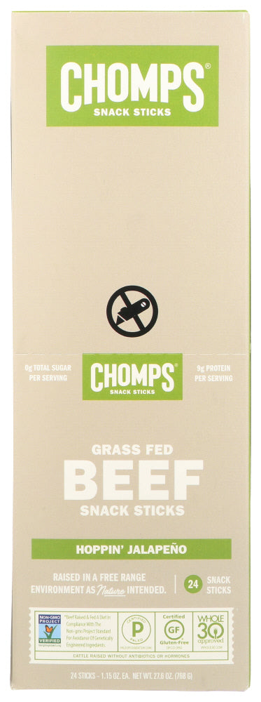 Chomps Beef Hoppin Jalapeno 24/1.15 Oz [UNFI #49261]