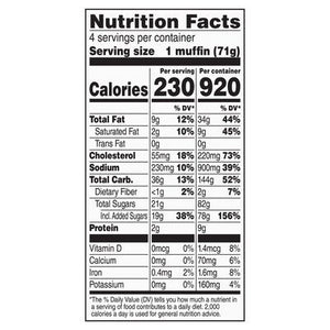 Udi Muffin Blubry Gf 4Pk 6/10 OZ [UNFI #79742]