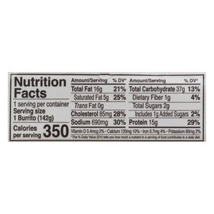 Reds All Natural Burrito Breakfast Meat Lovers 12/5 Oz [UNFI #18236]