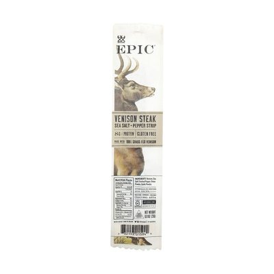 Epic Venison Steak Slt Ppr Strip 20/.8 OZ [UNFI #35211]